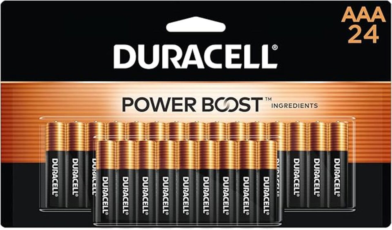 Duracell Coppertop AAA Alkaline Batteries – 24-Pack (Long Lasting, 12-Year Shelf Life)